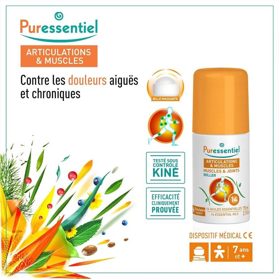 Puressentiel Gewrichten en Spieren Roll-on Massagebal 75ml