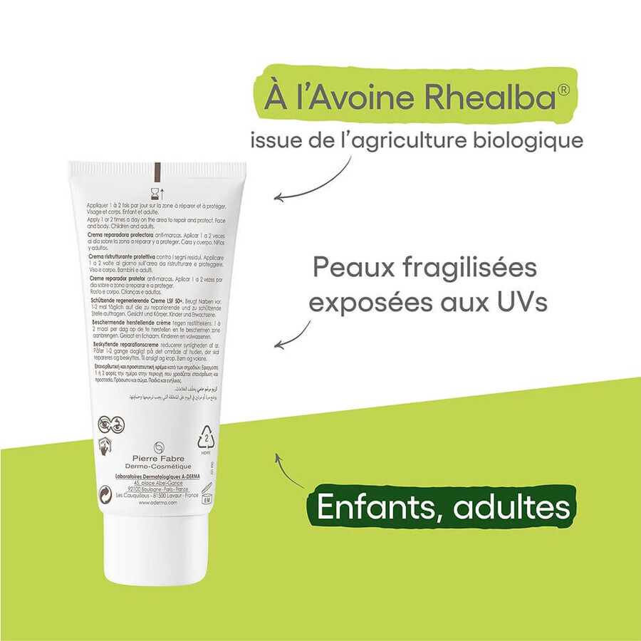 A-Derma Epitheliale A.H Crema Riparatore Ultra Protettiva SPF50+ 100ml