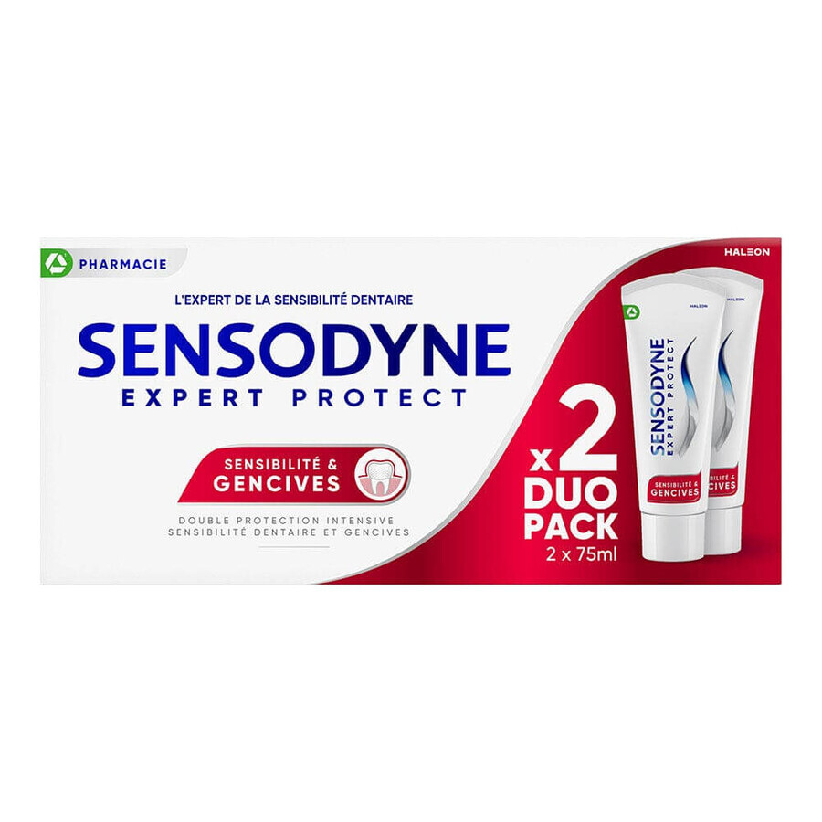 Sensodyne Expert Protect Mint Toothpaste for Gums and Sensitivity 2x75ml
