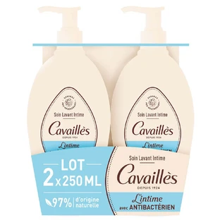 Cavaillès Intieme Droogheid Speciaal Antibacterieel Natuurlijke Intieme Reinigingsgel 2x250ml