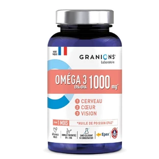 Granions Omega 3 1000mg Gehirn, Herz und Sehkraft 60 Kapseln