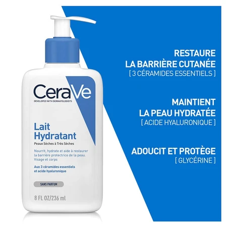 Cerave Body Hydraterende Gezichts- en Lichaamsmelk voor droge en zeer droge huid 236ml