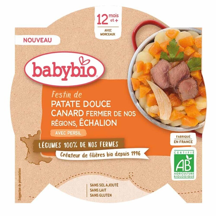 Babybio Süßkartoffel-Bankett mit Poitou-Echalion-Ente ab 12 Monaten 230 g