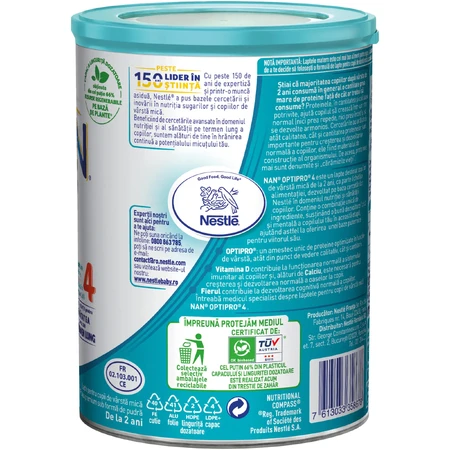 Premium Nan 4 Optipro melkvoeding, +2 jaar, 800 g, Nestlé