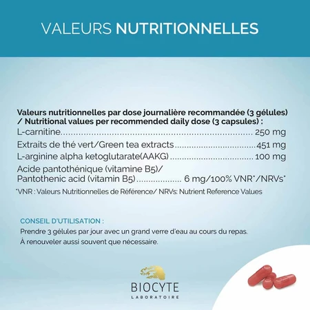 Biocyte Slimming Burner para adelgazar 60 cápsulas