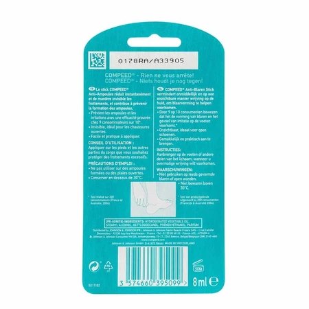 Compeed Stick Anti-ampoules et Anti-Frottement 8ml