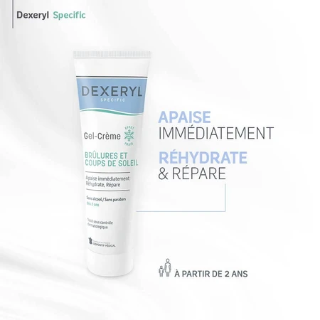Dexeryl Specific Brulure Et Coups De Soleil Gel-creme Apaisant 50g