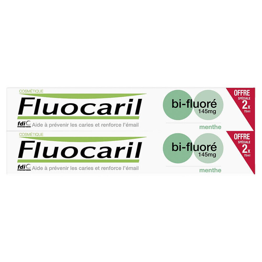 Fluocaril Toothpaste Bi-fluoro Mint 2x75ml