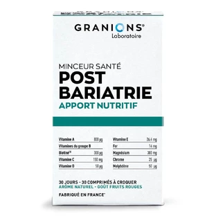Granions Post Bariaterie Rood Fruit Aroma 90 tabletten