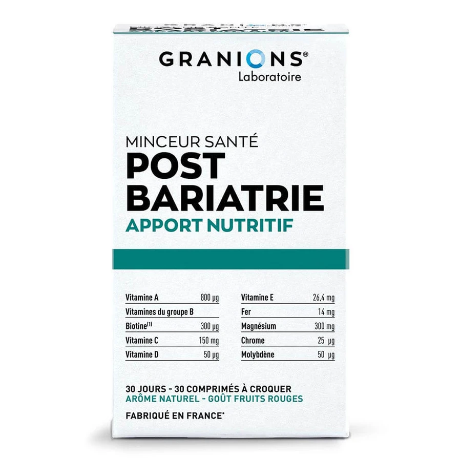 Granions Post Bariaterie Rood Fruit Aroma 90 tabletten