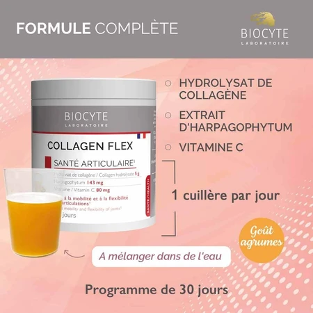 Biocyte Health Collagen Flex 30x8g Goût Agrumes 240g