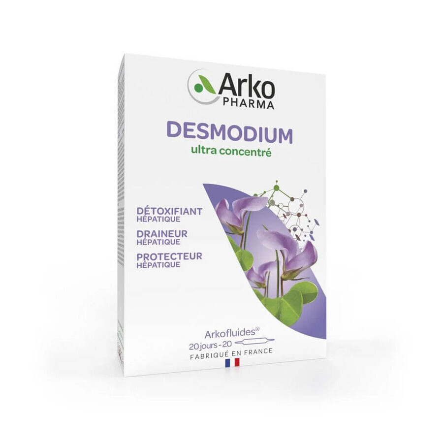 Arkopharma Arkofluids Leber Entgiftung Desmodium 20 Ampullen