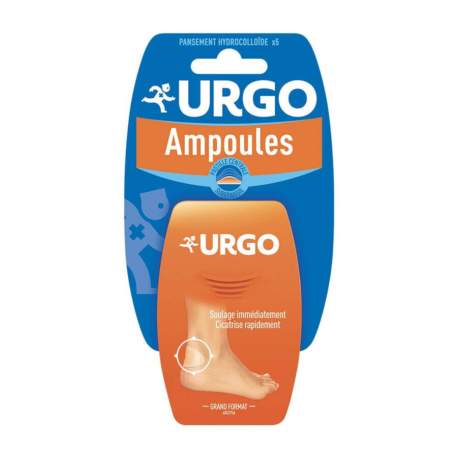Boutique Urgo Ampoules Talon 5 Grands Pansements 7.2x4.3cm Urgo Ampoules Talon 5 Grands Pansements 7.2x4.3cm