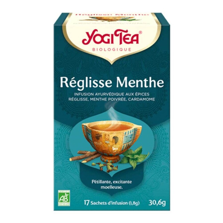 Acquista Yogi Tea Infuso biologico Ayurveda Menta liquirizia 17 Bustine Yogi Tea Infuso biologico Ayurveda Menta liquirizia 17 Bustine