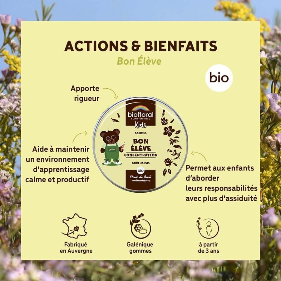 Biofloral Kauwgom Bon Elève Bio 45g