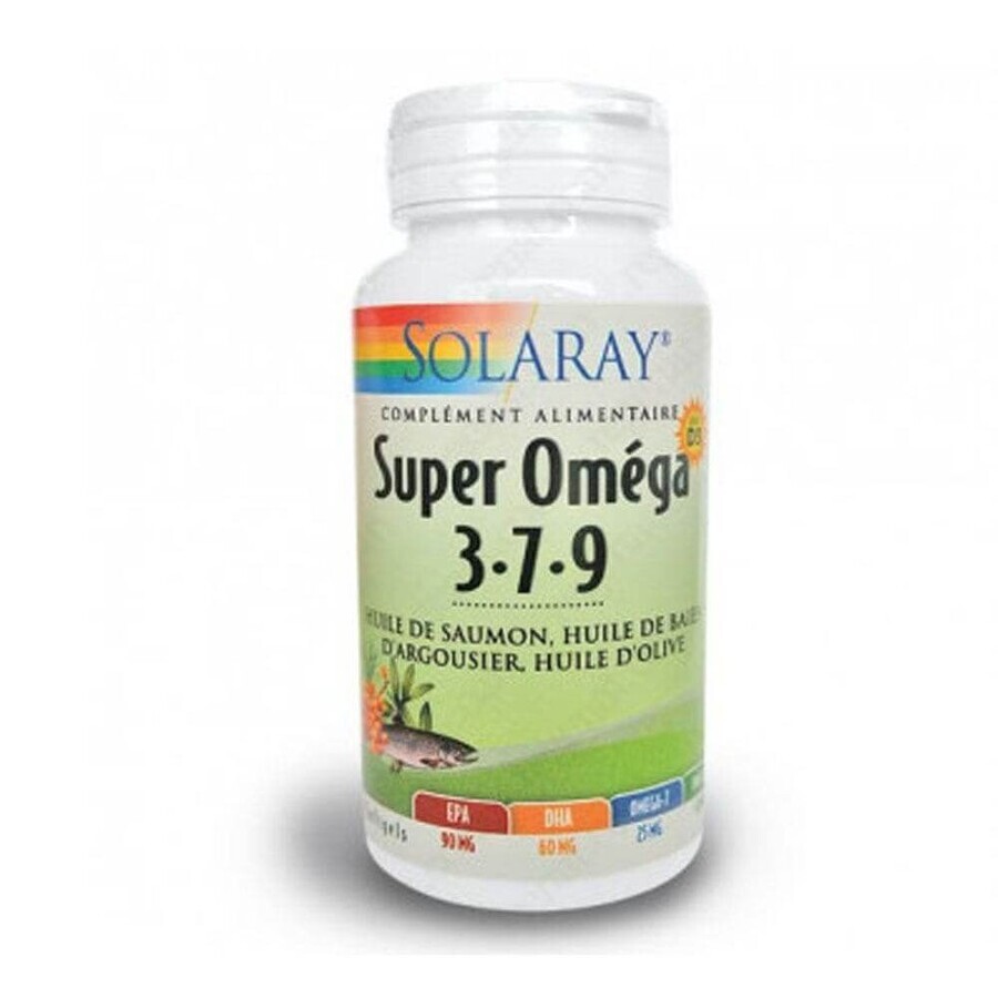 Solaray Super Omega 3,7,9 with Vitamin D 60 Capsules