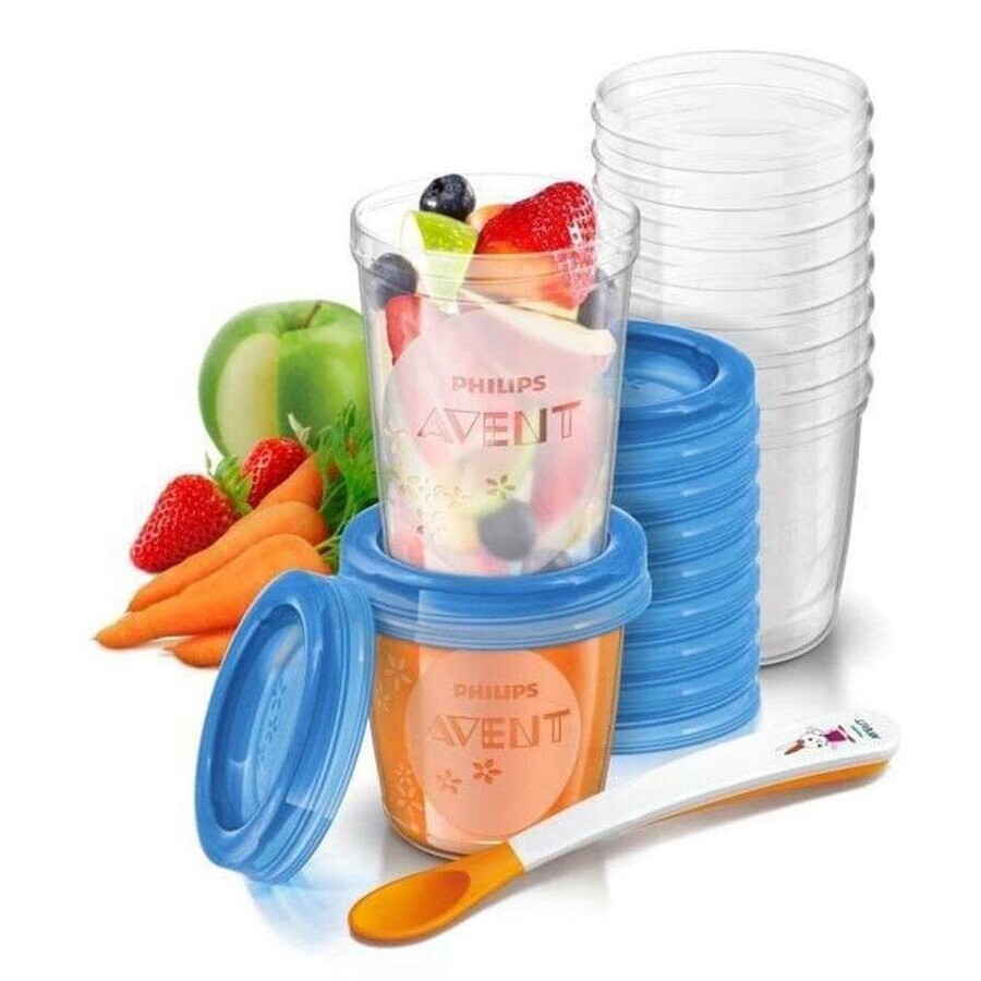 Avent Accesorios Tarritos de destete + cuchara 6 meses o más