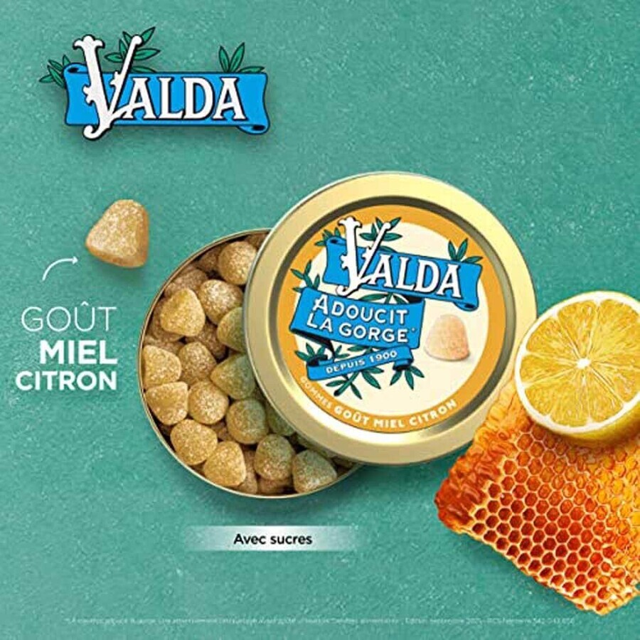 Valda Lemon and honey gum 140g