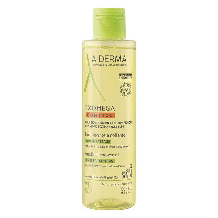 A-Derma Exomega Control anti-itch emollient cleansing oil 200 ml