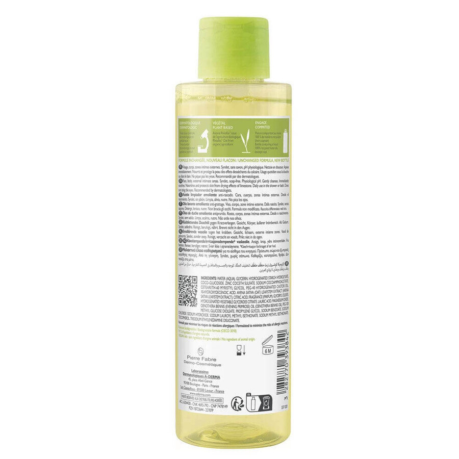 A-Derma Exomega Control anti-itch emollient cleansing oil 200 ml