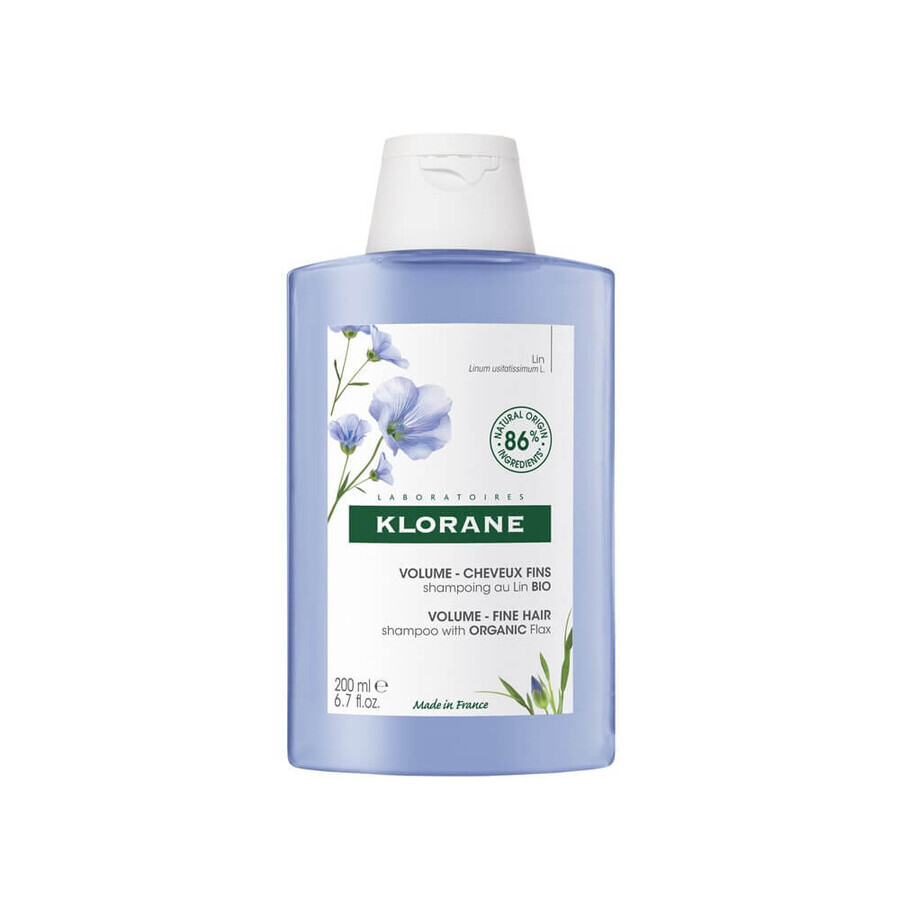 Klorane Linseed Volumizing Shampoo for Fine Hair Bio 200 ml