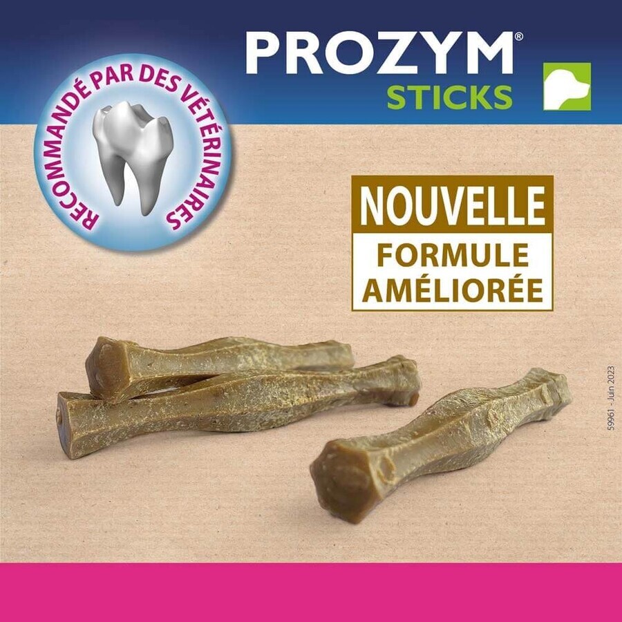 Ceva Prozym Sticks à mâcher RF2 pour l'hygiène bucco-dentaire Sticks pour animaux de 0 à 25kg x12 Ceva Prozym Sticks à mâcher RF2 pour l'hygiène bucco-dentaire Sticks pour animaux de 0 à 25kg x12