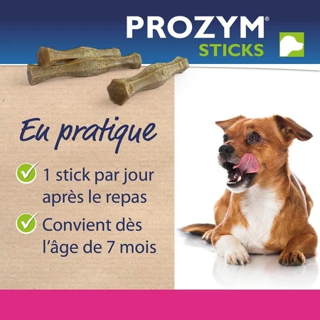 Ceva Prozym Sticks à mâcher RF2 pour l'hygiène bucco-dentaire Sticks pour animaux de 0 à 25kg x12