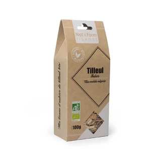 Nat&Form Organic Lime Blossom Bark Herbal Tea Blanc 100g