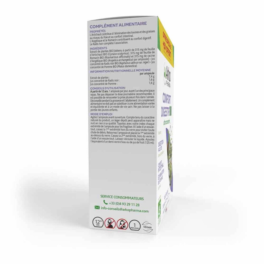 Arkopharma Arkofluids Digestive Comfort Organic 30 Vials