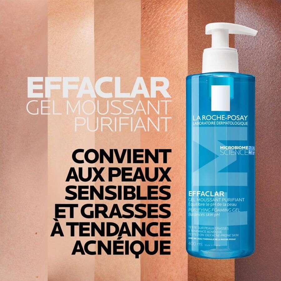 La Roche-Posay Effaclar Gel Limpiador Espumoso Rostro Pieles grasas con tendencia acneica 2x400ml La Roche-Posay Effaclar Gel Limpiador Espumoso Rostro Pieles grasas con tendencia acneica 2x400ml