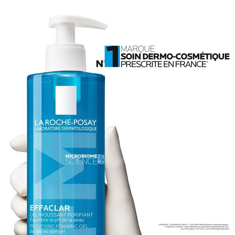 La Roche-Posay Effaclar Gel Limpiador Espumoso Rostro Pieles grasas con tendencia acneica 2x400ml