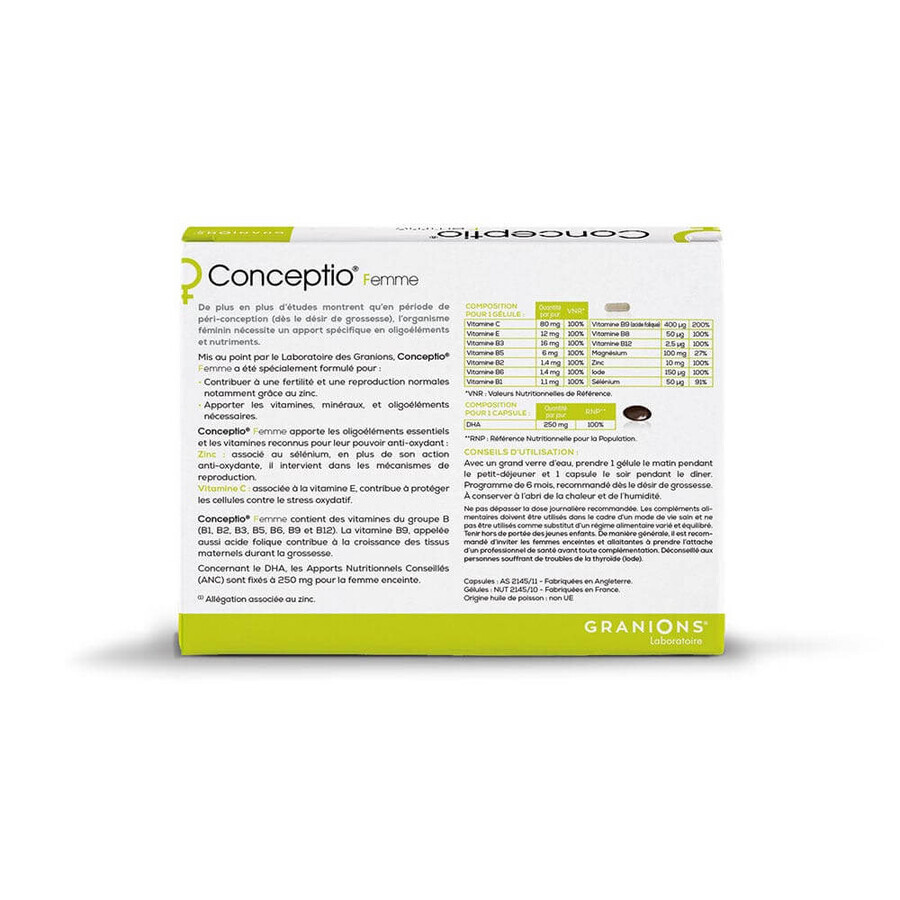 Granions Woman 30 Kapseln + 30 Gelees Empfängnis