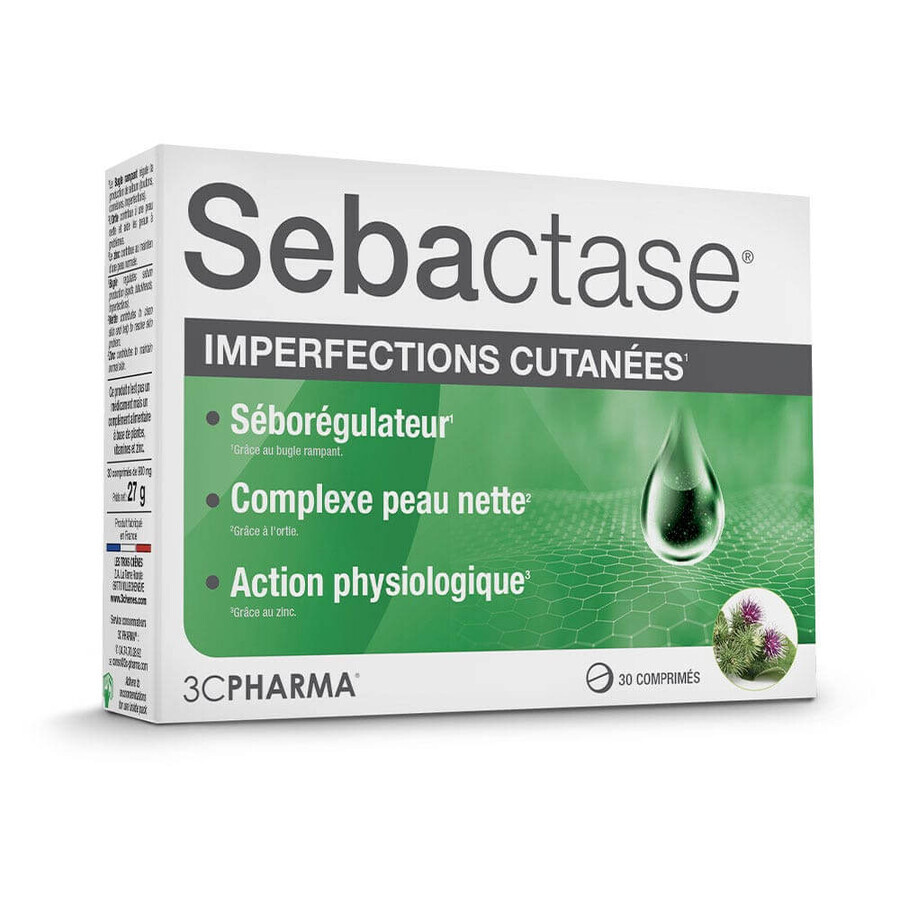 3C Pharma Sebactase Skin Spots 30 Tablets