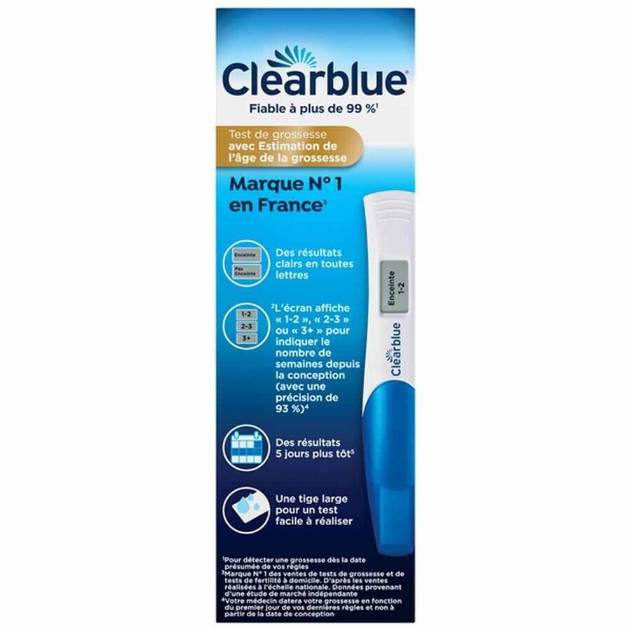 Clearblue Digital Pregnancy Test with estimated age of pregnancy 1 test