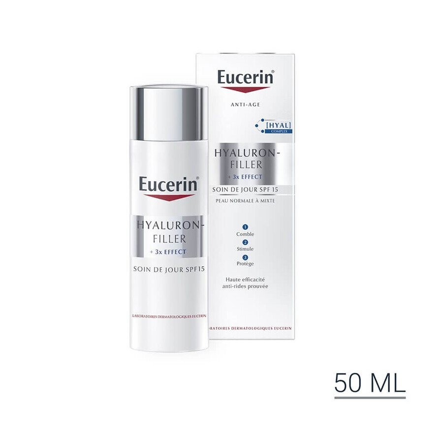 Acquista Eucerin Hyaluron-Filler + 3x Effect Cura della pelle da normale a mista SPF15 +3x Effetto 50ml Eucerin Hyaluron-Filler + 3x Effect Cura della pelle da normale a mista SPF15 +3x Effetto 50ml