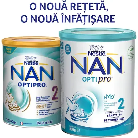 Nan 2 Optipro HMO milk powder, +6 months, 800 g, Nestlé