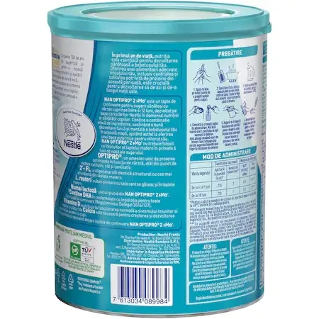 Nan 2 Optipro HMO milk powder, +6 months, 800 g, Nestlé