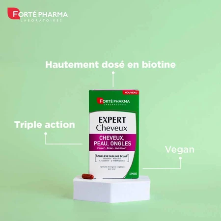 Forté Pharma Expert Cuidado Cabello y Uñas Vitaminas B6 Zinc 30 cápsulas