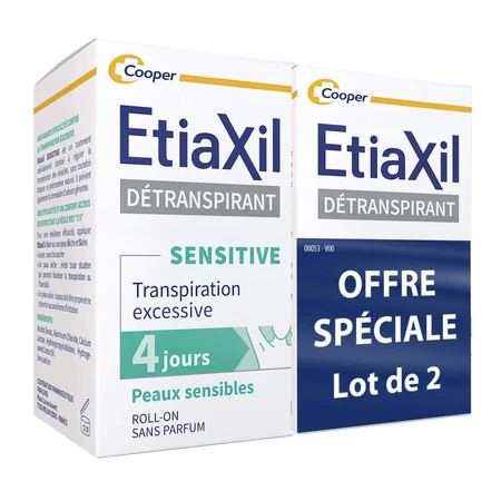 Etiaxil Detraspirant Behandlung von übermäßigem Achselschweiß mit Roll-on Sensitive Skin 2x15ml