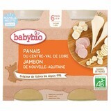 Babybio Confezione da 6 mesi di pasti a base di pastinaca e prosciutto 2x200g