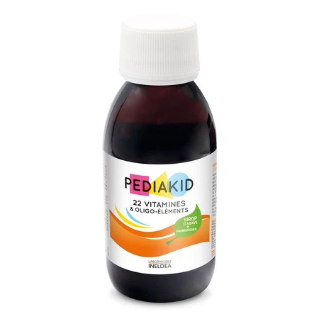 Pediakid 22 Vitaminen en sporenelementen Sinaasappel- en abrikozensiroop 125 ml