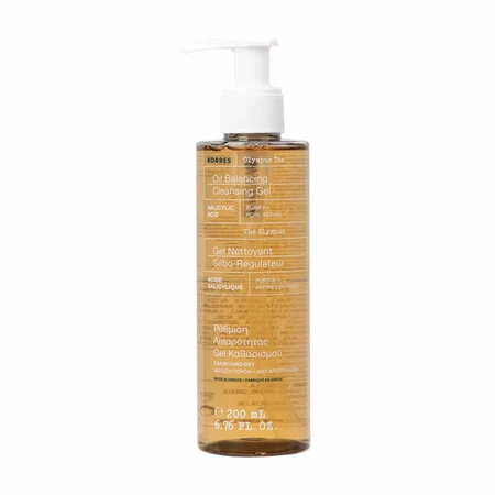 Korres Tea Olympus gel limpiador seborregulador Pieles mixtas a grasas 200 ml
