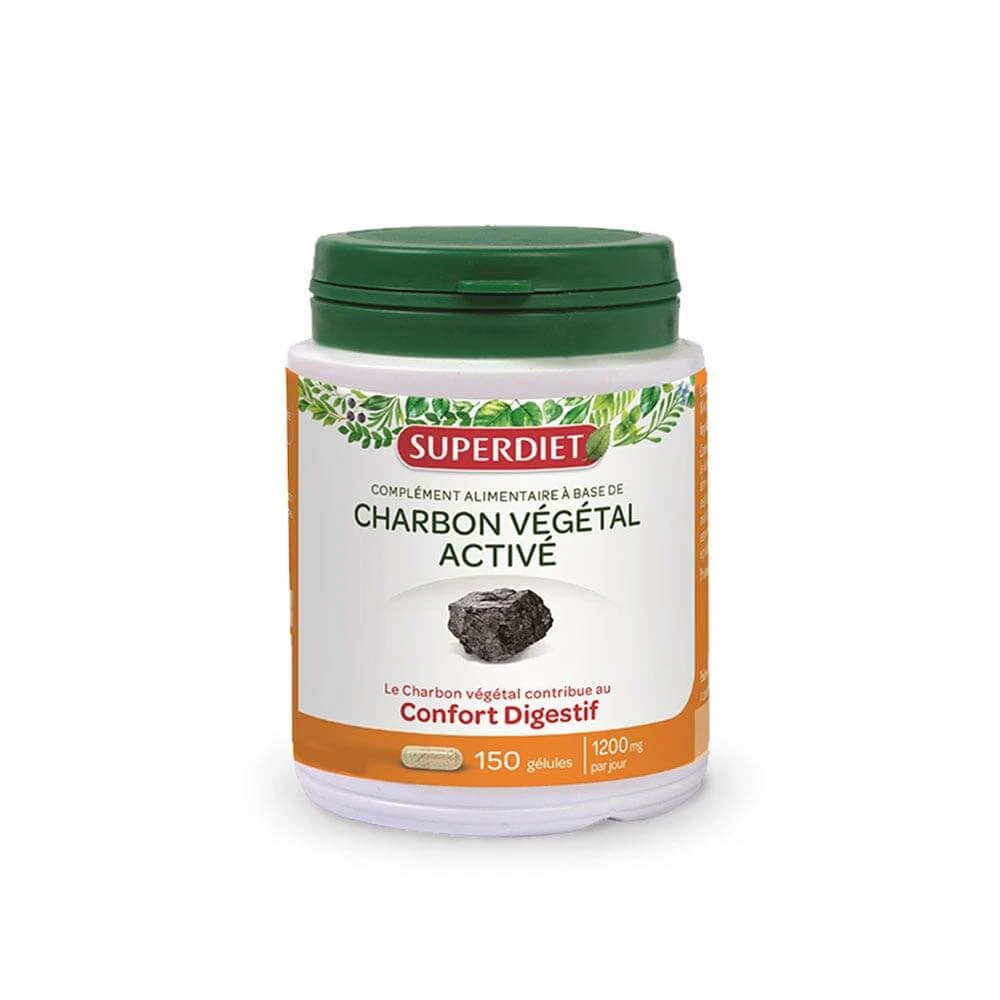 Superdiet Vegetable Charcoal 150 Capsules