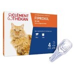 Clement-Thekan FIprokil Anti-Puces Anti-Tiques Chats 1kg et + 4 Pipettes 50mg Clement-Thekan FIprokil Anti-Puces Anti-Tiques Chats 1kg et + 4 Pipettes 50mg