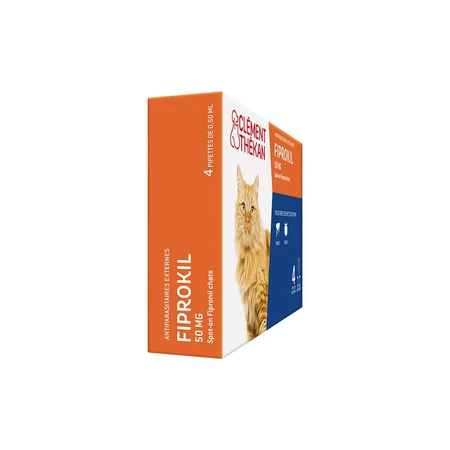Clement-Thekan Fiprokil vlooien- en tekenbestrijdingsmiddel voor katten vanaf 1 kg - 4 pipetten 50 mg 50 mg