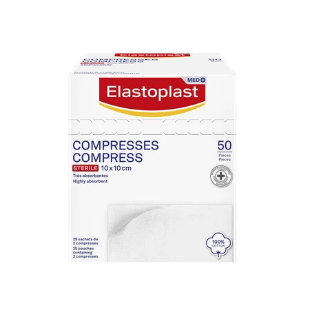 Elastoplast Comprimidos Estériles 10x10cm 50 unidades