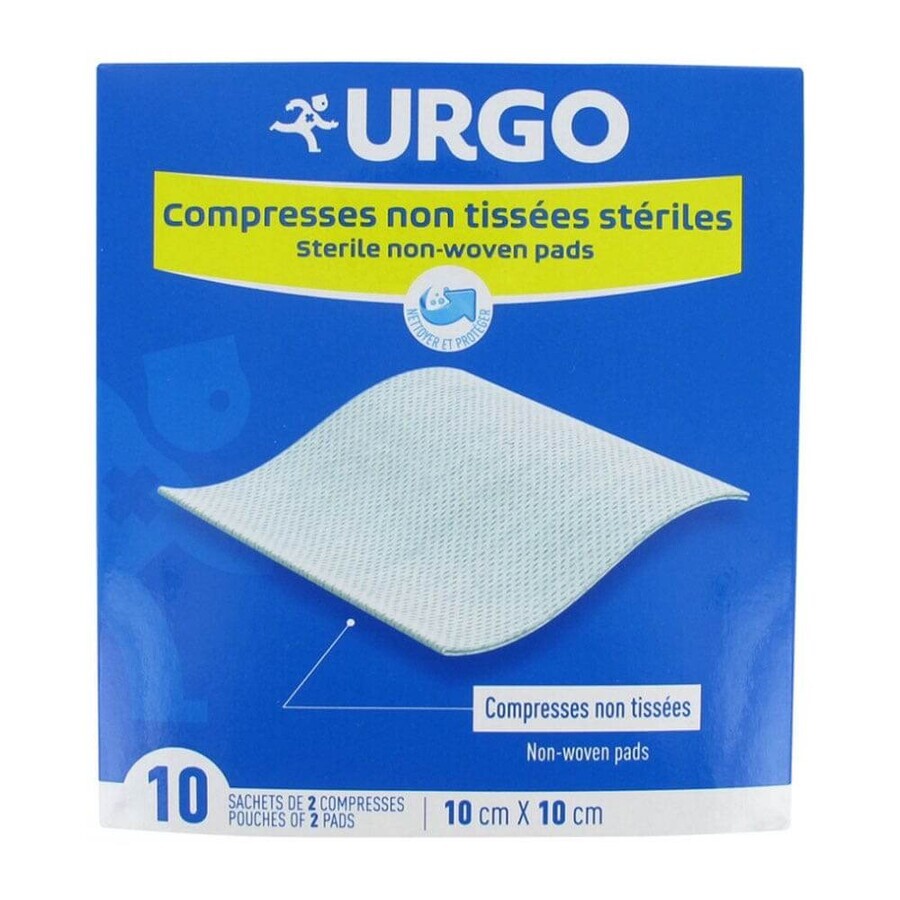 Urgo Sterile Vliesstofftabletten 10cmx10cm Schachtel mit 10 Stück