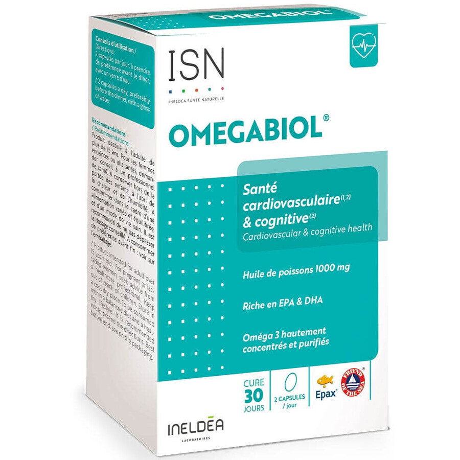 Winkel op Ineldea Santé Naturelle Omegabiol® Cardiovasculaire en cognitieve gezondheid 60 capsules Ineldea Santé Naturelle Omegabiol® Cardiovasculaire en cognitieve gezondheid 60 capsules