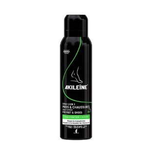 Asepta Akileine Spray Zwart Antitranspirant Voetdeodorant 150 ml