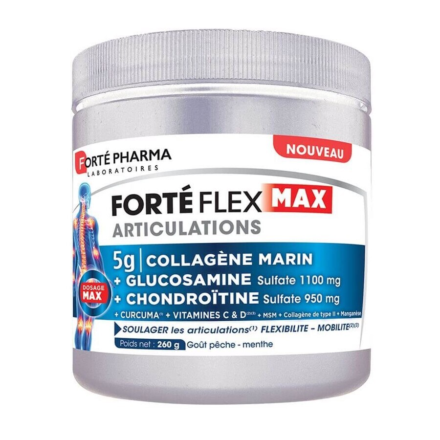 Buy Forté Pharma Forté Flex Max Articulations 5g Collagène Marin Goût Pêche - Menthe 260g Forté Pharma Forté Flex Max Articulations 5g Collagène Marin Goût Pêche - Menthe 260g